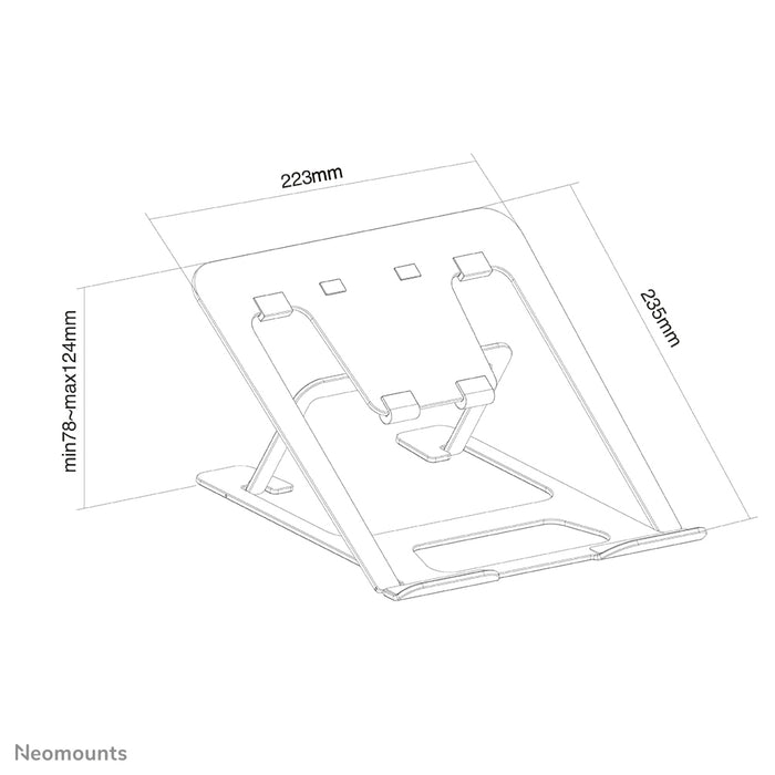 Neomounts hopfällbart laptopstativ - Silver