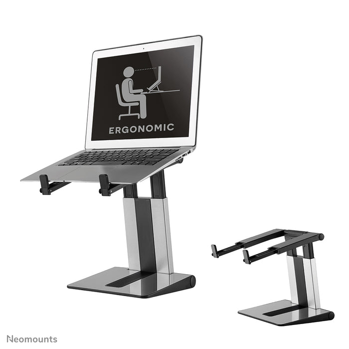 Neomounts hopfällbart laptopstativ - Silver/svart
