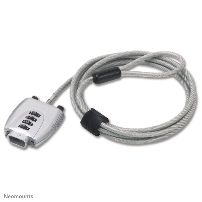 Neomounts NSVGALOCK är en 2 meter lång säkerhetskabel med kombinationslås. Perfekt för att skydda din bärbara dator, PC, projektor eller TFT-LCD-skärm.