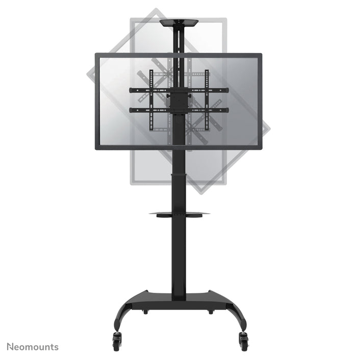 Neomounts PLASMA-M1900E är en flyttbar möbel för platta skärmar upp till 70 tum (178 cm), 90° rotation - Svart