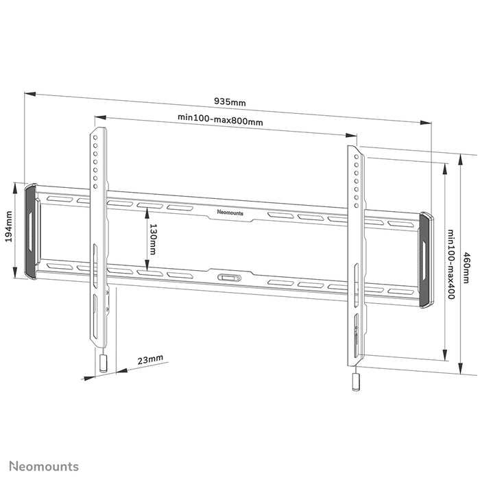 Neomounts WL30-550BL18 flat väggfäste för 43-86 tums skärmar - Svart