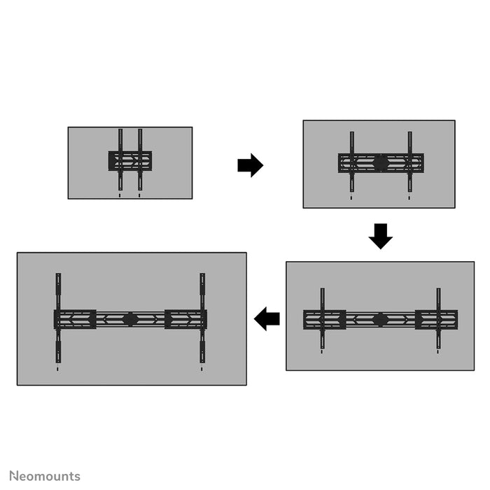 Neomounts WL30S-950BL19 flat väggfäste för 55-110 tums skärmar - Svart