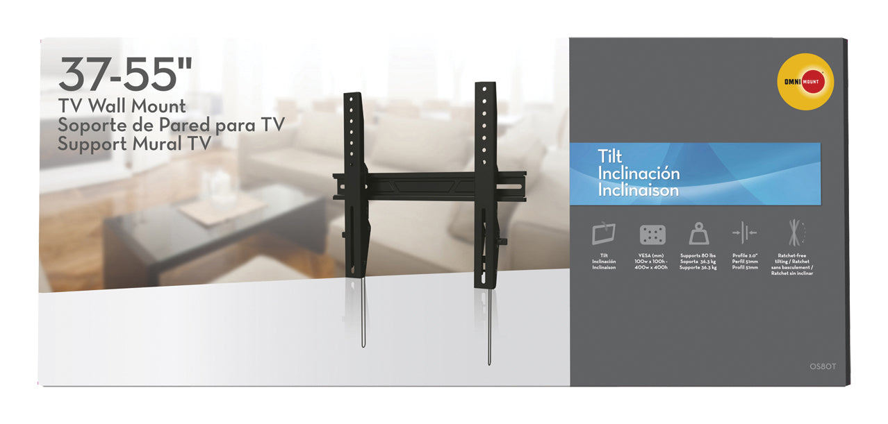 Platt TV-fäste för max 42"