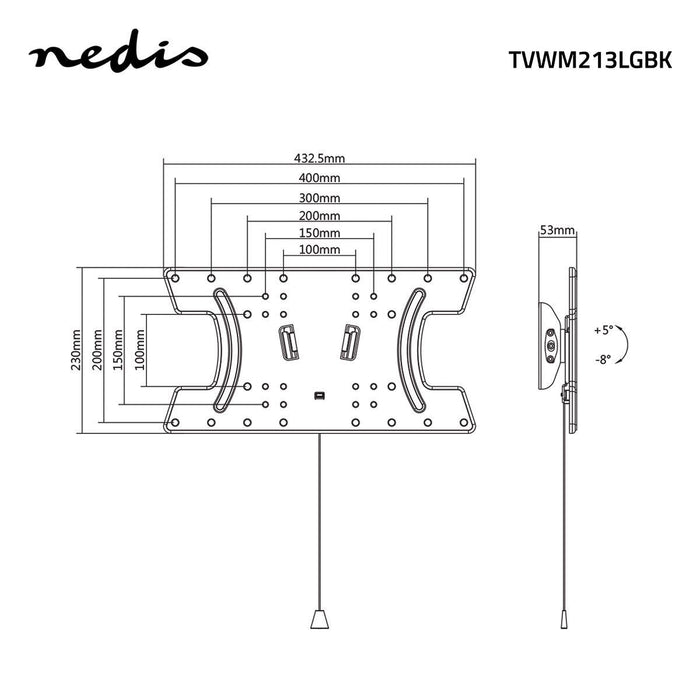 Tiltbart TV-väggfäste | LG | 32 - 65" | Max. 30 kg