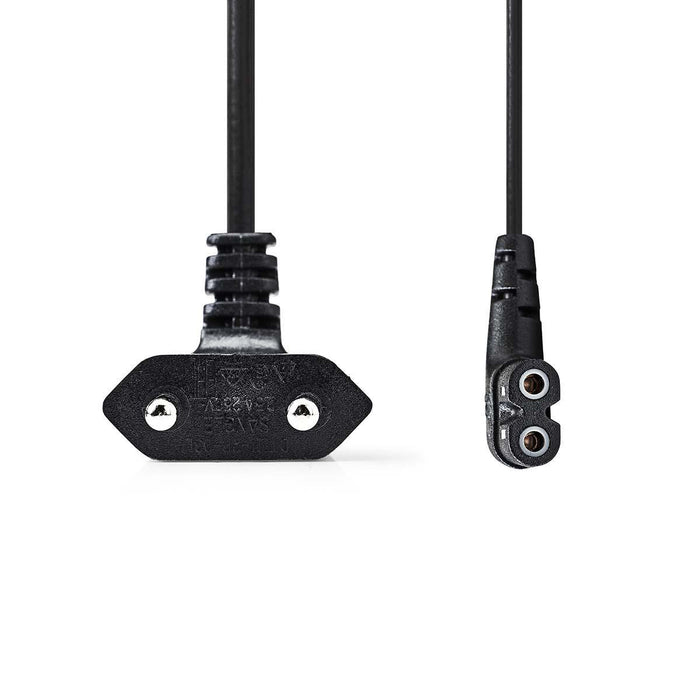 Vinkelrät strömkontakt till Euro Plug 3 meter