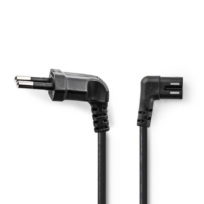 Vinkelrät strömkontakt till Euro Plug 3 meter
