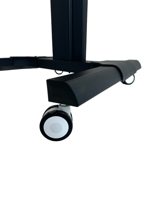 Wolff Mount TVB-98 – Verrijdbare TV-standaard tot 70 inch – Hoogte verstelbaar – Zwart aluminium – VESA 800x600