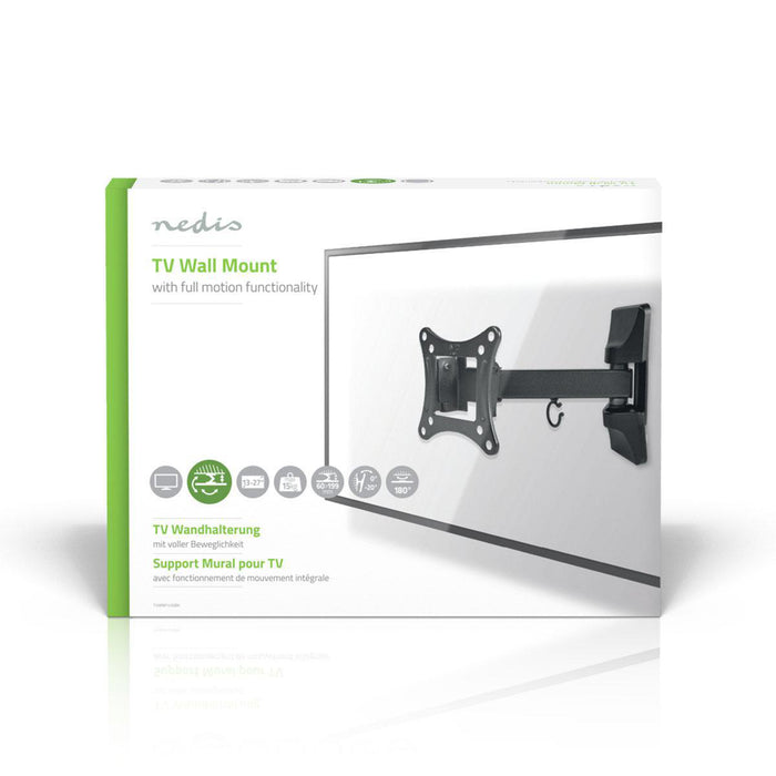 Full-motion TV-väggfäste | 13 - 27" | Max. 15 kg | 2 gångjärnspunkter