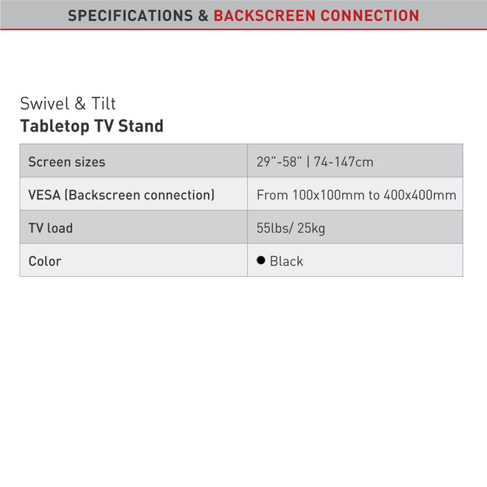 Barkan Mounts Full Motion TV-stativ upp till 57 tum | Universell | VESA 400x400