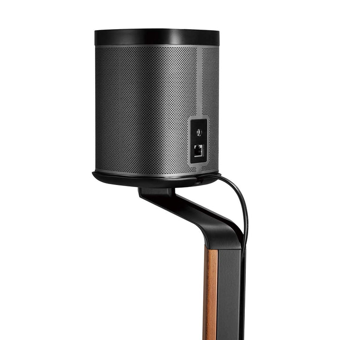 Skandinavisk design högtalarfäste för Sonos One, One SL & PLAY:1 – Trä/Metall stativ med kabelhantering och vibrationsdämpning