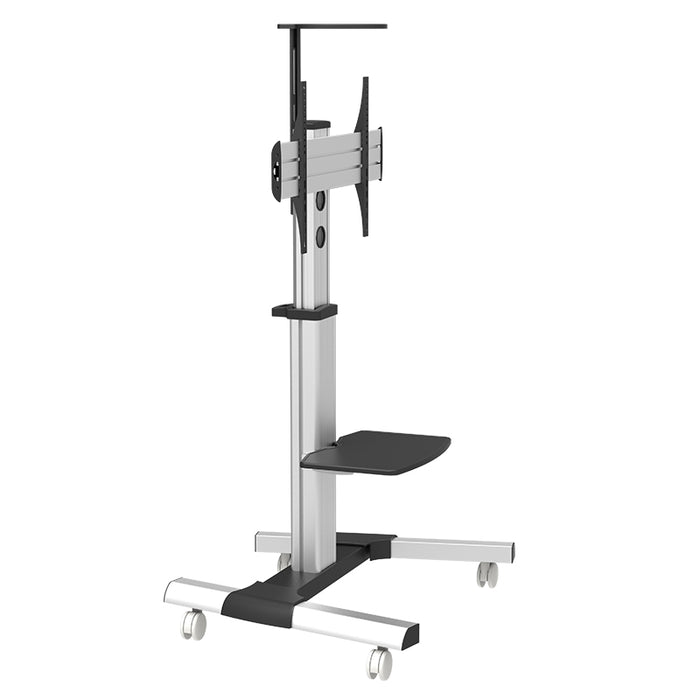 Wolff Mount TVB-34 – TV stevige verrijdbare vloersteun – Aluminium – Schermen tot 70 inch – Hoogte 210 cm