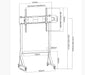 Wolff Mount TVB-118 – Verrijdbare TV stand voor beurs of vergaderruimte – Elegant model – VESA 800x400 – tot 75 inch
