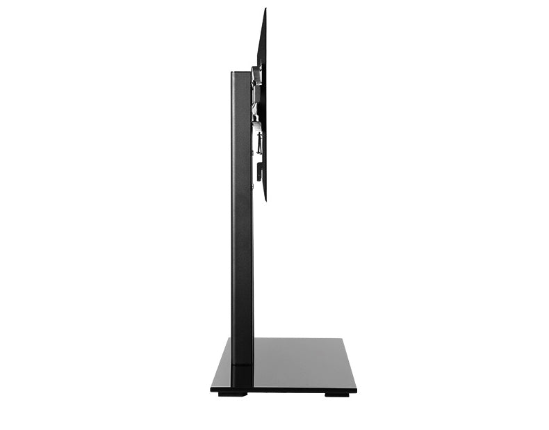 Wolff Mount låsbar TV-fot | Upp till 65 tum | Universell | VESA 600x400 | Svart tung glasskiva