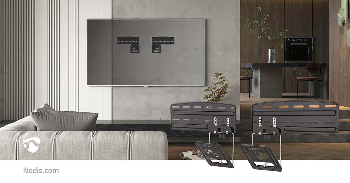 Nedis fast TV-väggfäste 43-85 tum | Max 60 kg | Micro-Gap design