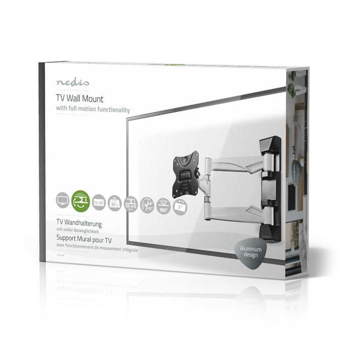 Full-motion TV-väggfäste | 13 - 27" | Max. 30 kg | 3 gångjärnspunkter
