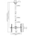 Wolff Mount TVB-90 – Extra lange telescoop plafondbeugel – 250-300 cm – tot 70 inch – tot 50 kg – VESA 600x400