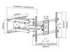 Wolff Mount TVB-78 – Sterke TV-muurbeugel 37 t/m 90 inch – 63 cm uit de muur – Draaibaar – tot 65 kg – VESA 600x400