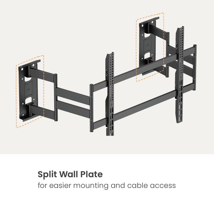 Wolff Mount TVB-143 – Ultraplatte TV-beugel voor hoekmontage
