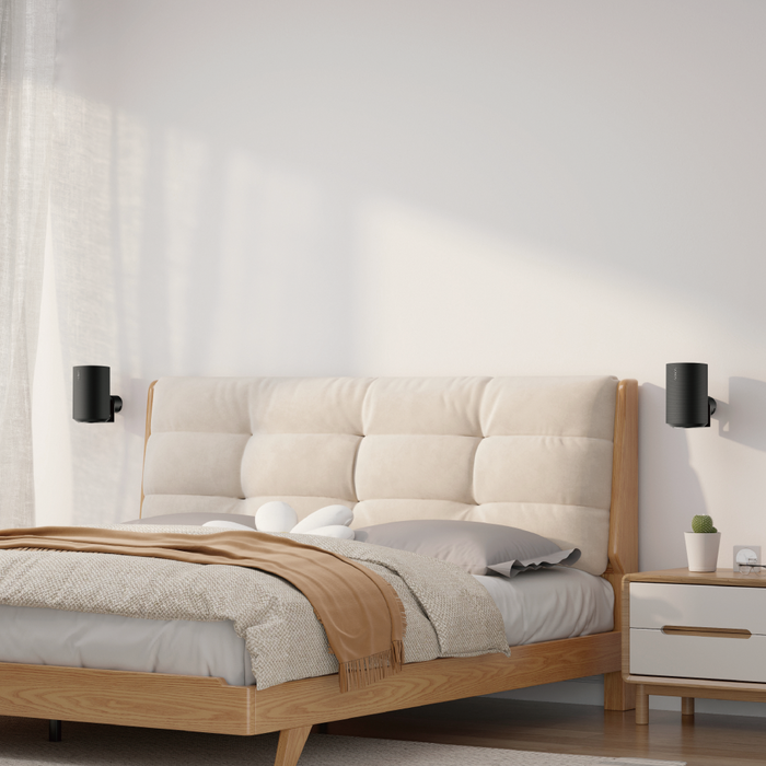 Wolff Mount TVB-131 – Muurbeugels voor Sonos Era 100 & Era 300 – Duo-Pack Zwart
