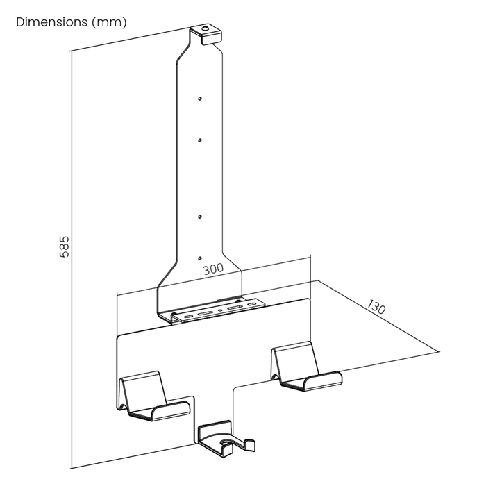 Wolff Mount TVB-128 – PS5 Houder – Muurbeugel voor PlayStation 5 en Controllers – Zwart