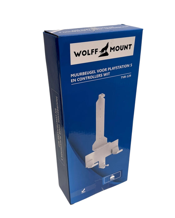 Wolff Mount TVB-129 – PS5 Houder – Muurbeugel voor PlayStation 5 en Controllers – Wit