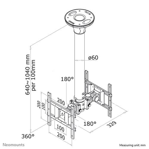 Neomounts FPMA-C200D TV takfäste
