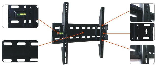 Andra chansen Platt väggfäste för skärmar upp till 42" Endast 2,5 cm [VESA 300x400 mm]