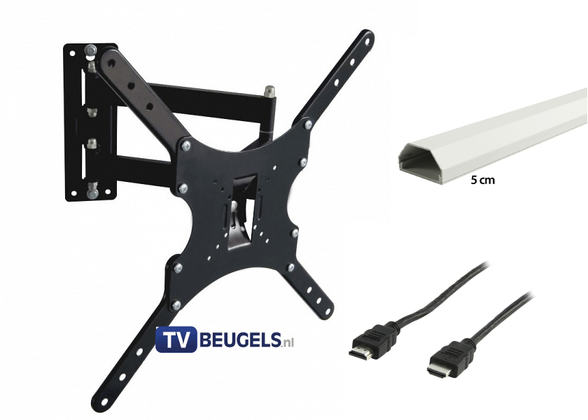 Combi-paket vrid- och tiltbar TV-fäste för skärmar upp till 46"