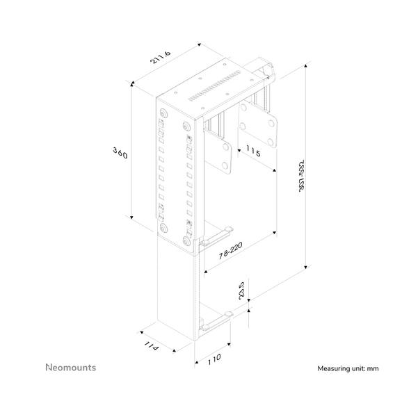 Neomounts CPU-D100 svart datorfäste