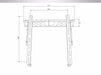 Wolff Mount TVB-40 – OP=OP Wolff Mount Vaste vergrendelbare muurbeugel voor schermen tot 55 inch – VESA 400x400