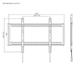 Wolff Mount Heavy Duty platte muurbeugel voor Samsung 75–100 inch – maattekening
