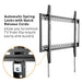 Wolff Mount Heavy Duty platte muurbeugel voor Samsung 75–100 inch – detail van de vergrendeling